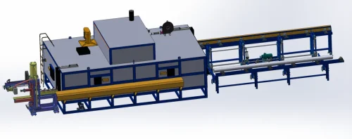 automatic multi-rod long-rod hot shear heating furnace