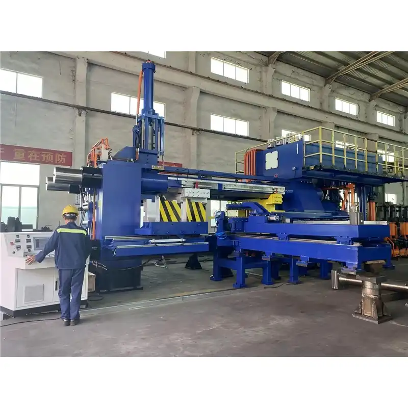 aluminum extrusion press machine running in factory